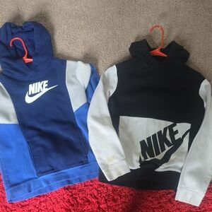 Nike Blue and Black Hoodies
